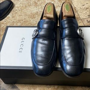 Leather Loafers with double G